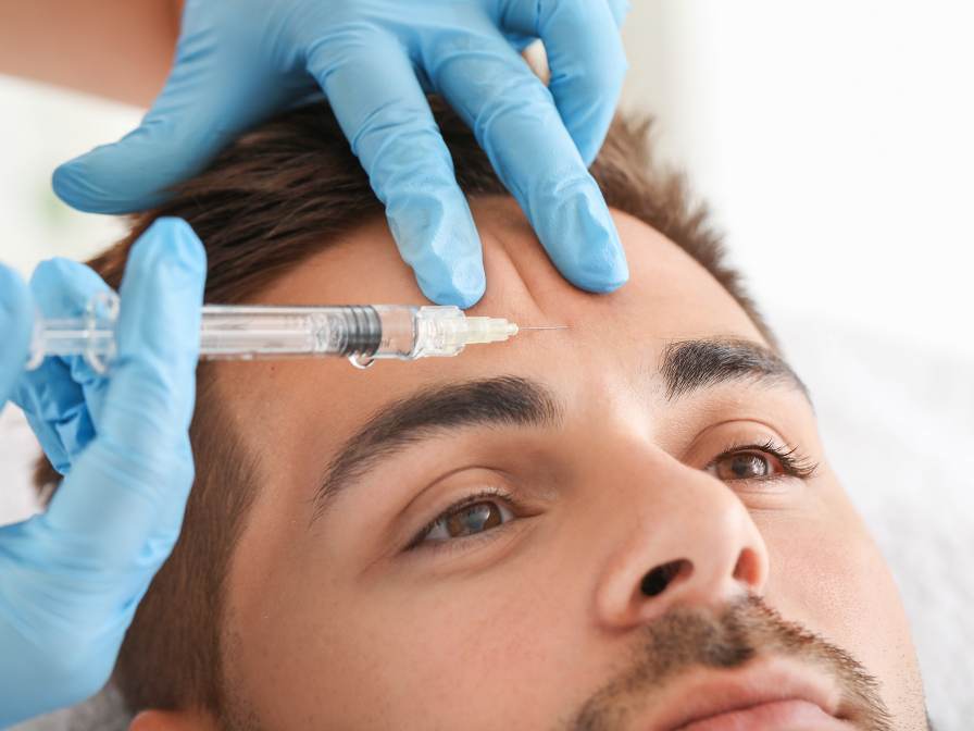 hombre tercio superior botox